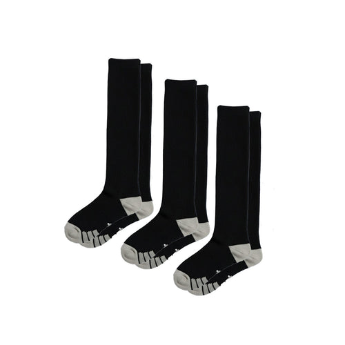 3-Pack All-Black Compression Sock Bundle