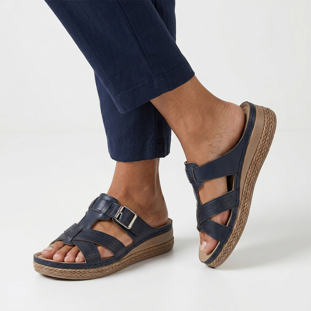 Ortho Roman Cushion Sandals - Black