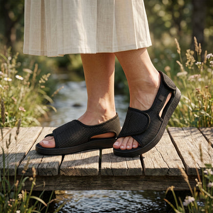 Chelsea Wide Feet Sandals - Black