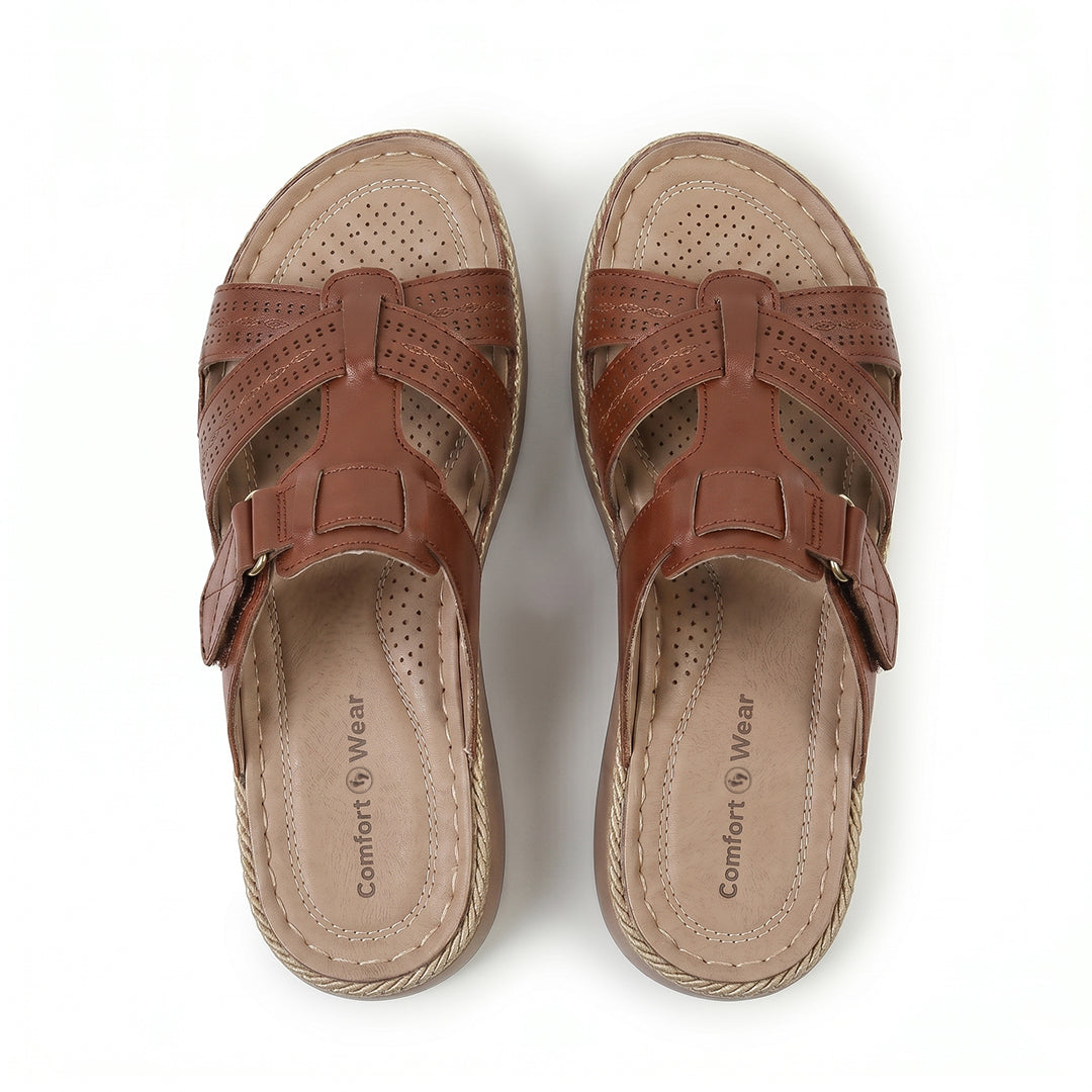 Ortho Roman Cushion Sandals - Brown