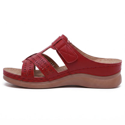 Ortho Roman Cushion Sandals - Red