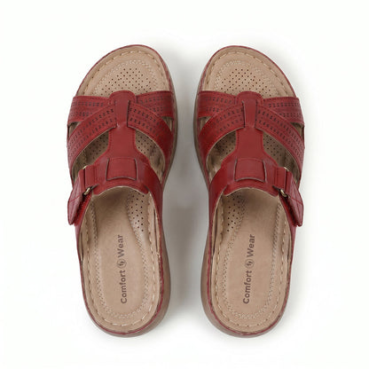 Ortho Roman Cushion Sandals - Red