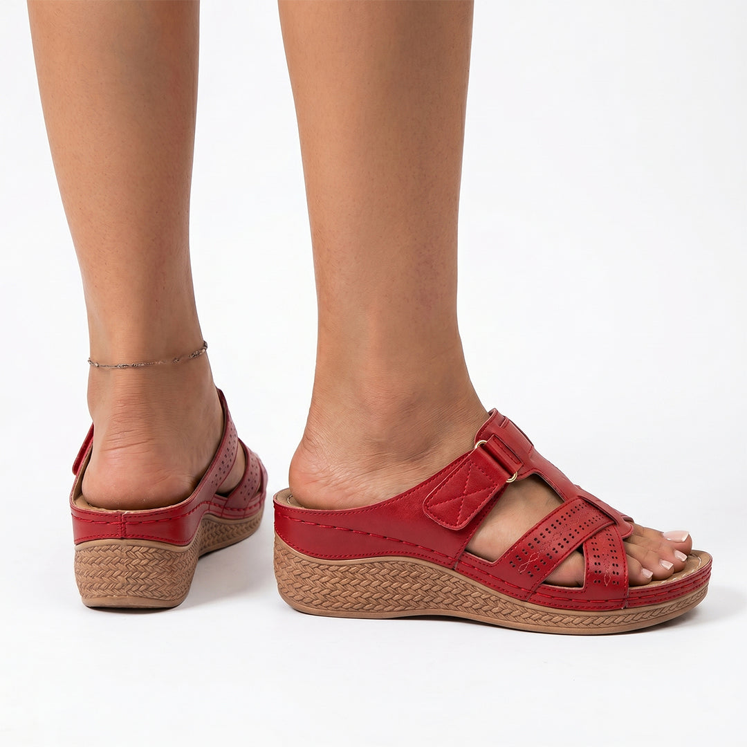 Ortho Roman Cushion Sandals - Red