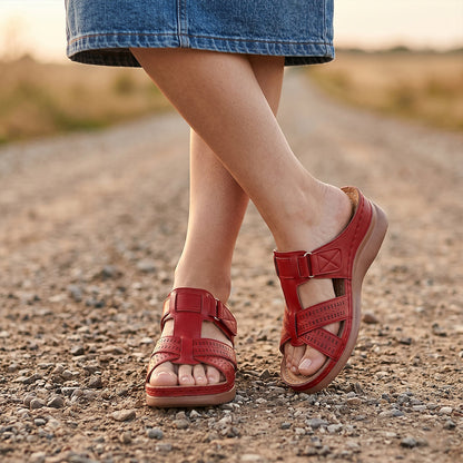 Ortho Roman Cushion Sandals - Red