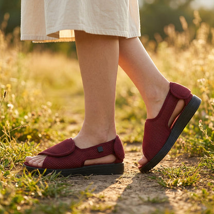 Chelsea Wide Feet Sandals - Red