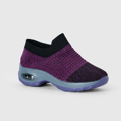Breathable No-Tie Stretch Shoes - Purple