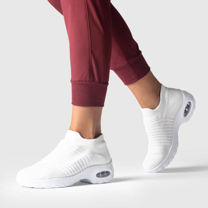Breathable No-Tie Stretch Shoes - White