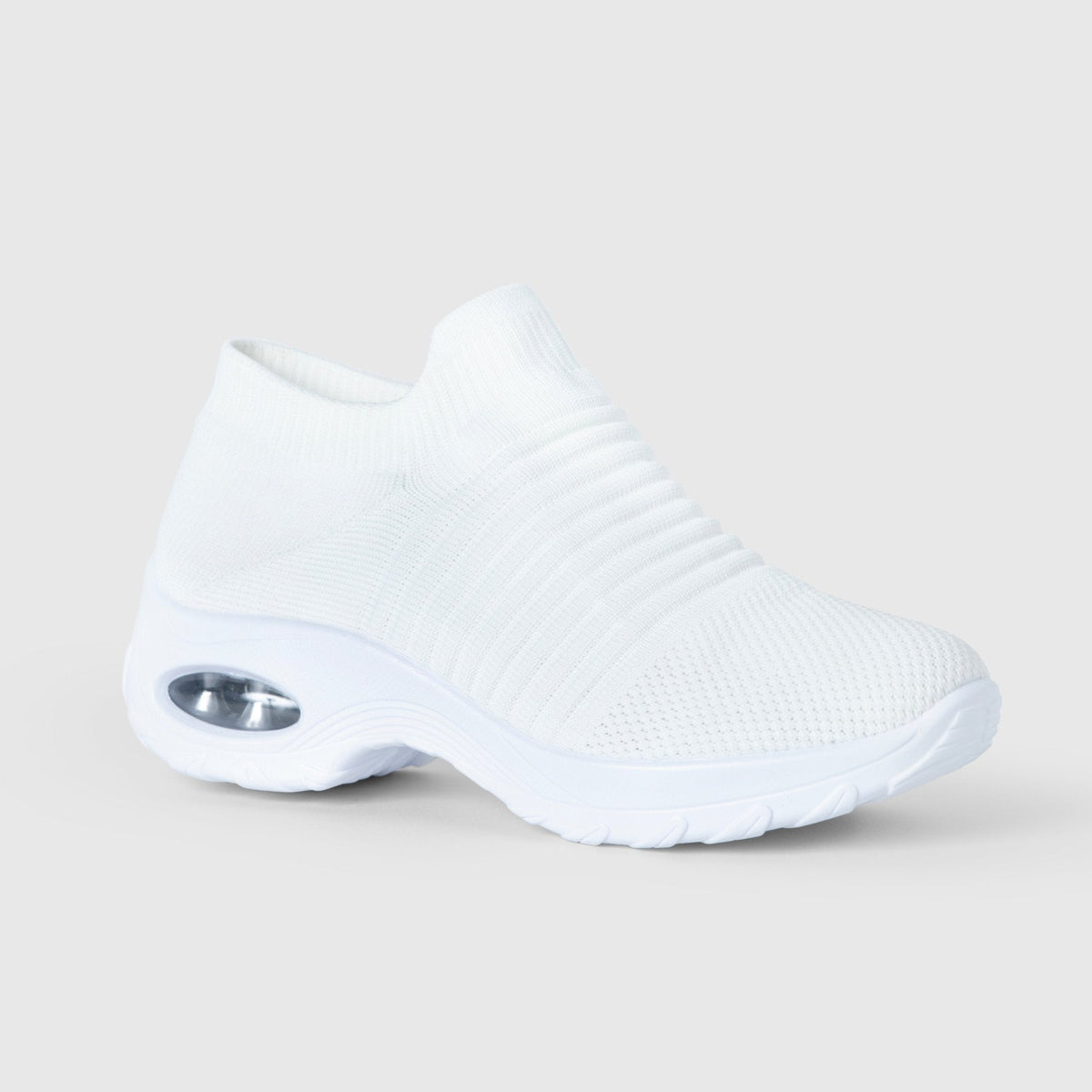 Breathable No-Tie Stretch Shoes - White