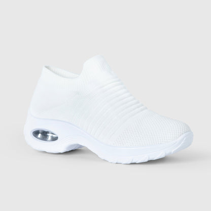 Breathable No-Tie Stretch Shoes - White
