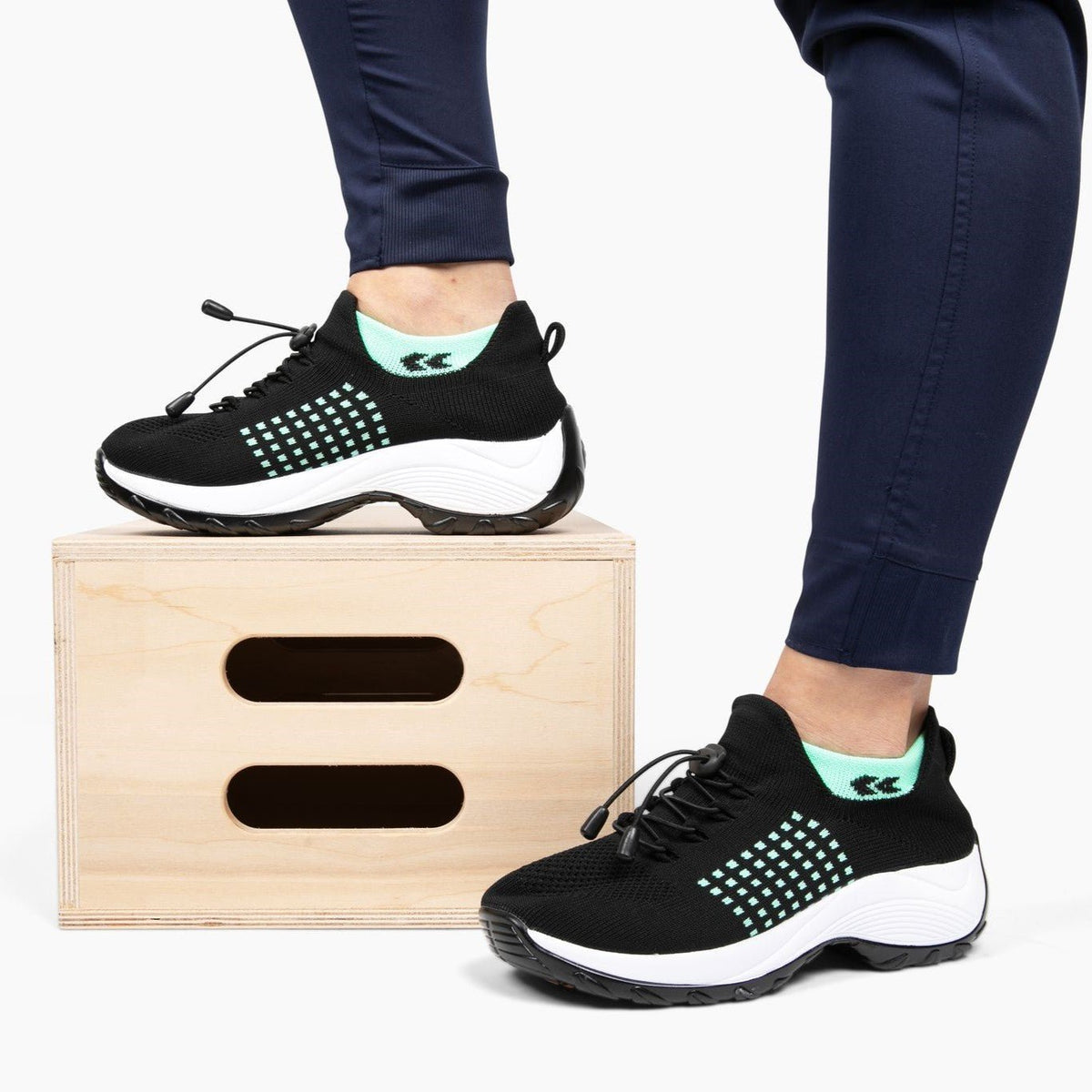 Ortho Stretch Cushion Shoes - Black Purple