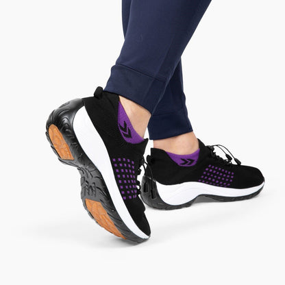 Ortho Stretch Cushion Shoes - Black Purple