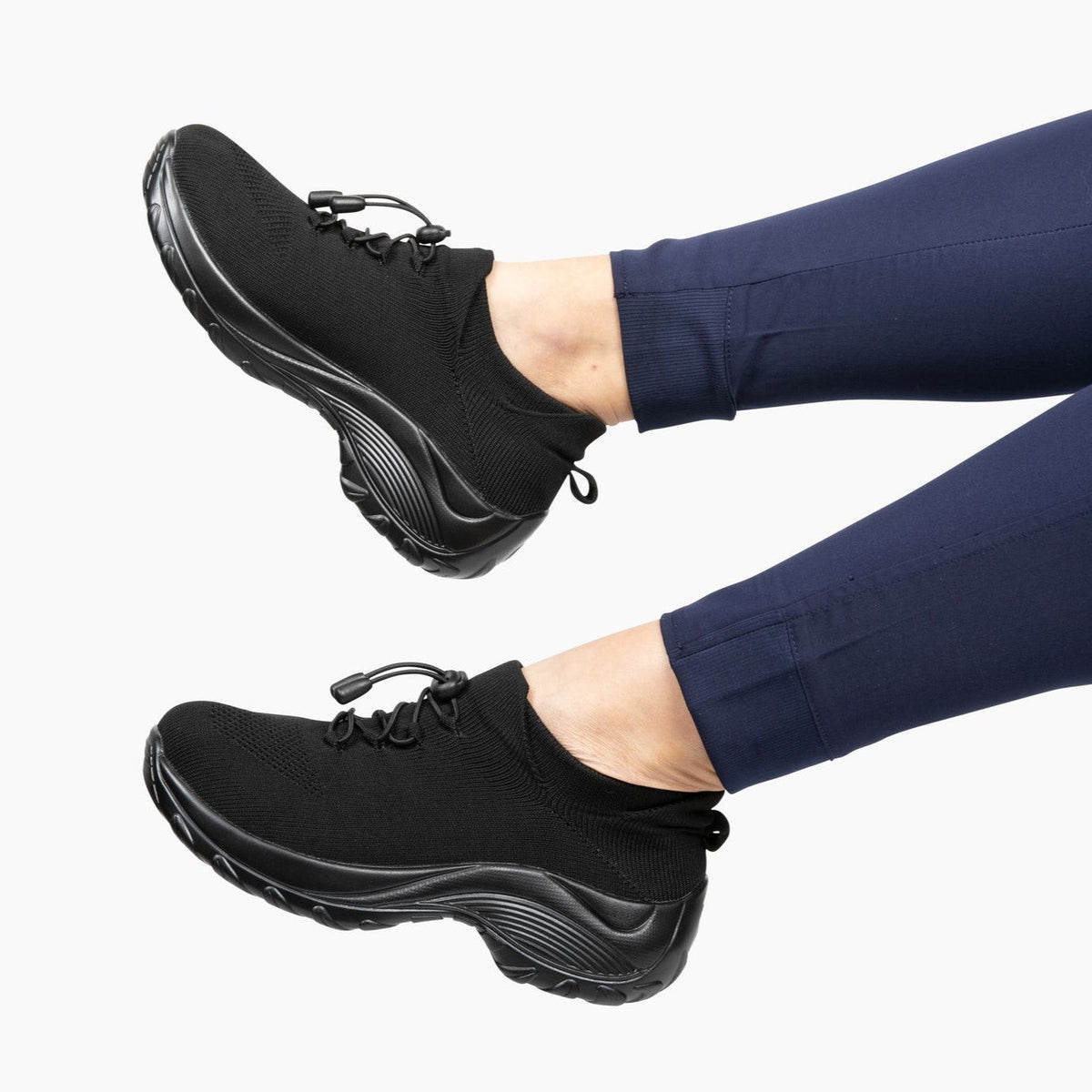 Ortho Stretch Cushion Shoes - Black Purple
