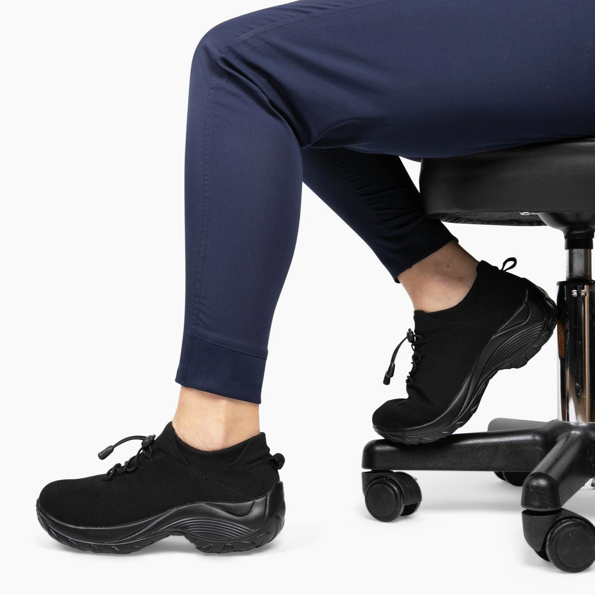 Ortho Stretch Cushion Shoes - Black Purple