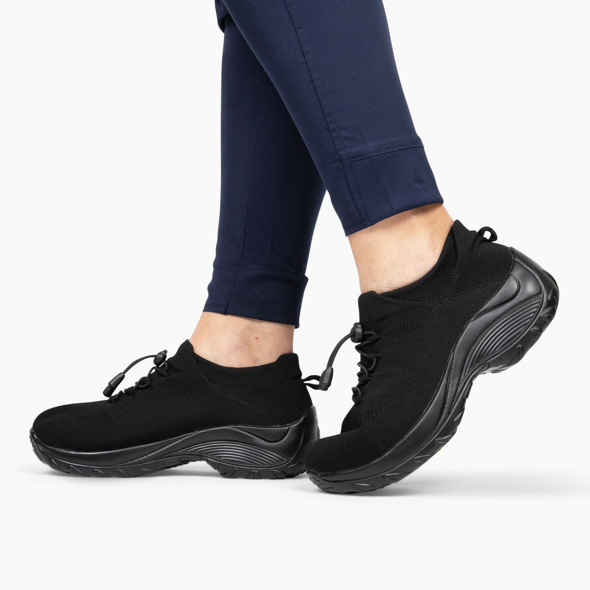 Ortho Stretch Cushion Shoes - Black Purple