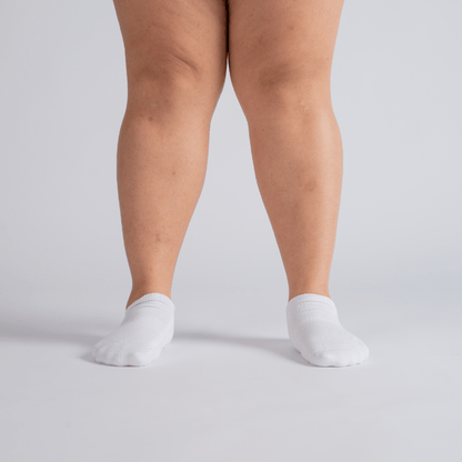 Padded Extra-Stretch Ankle Socks - White