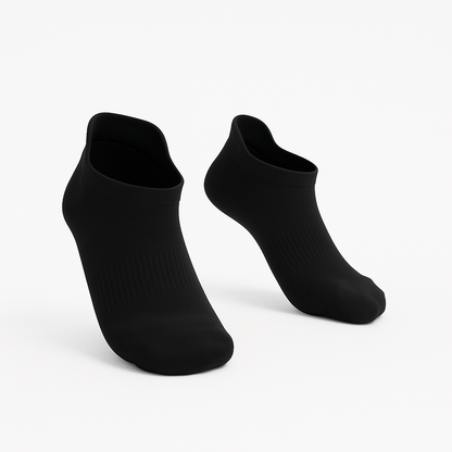 6-Pack Padded Stretch Diabetic Ankle Socks - Black