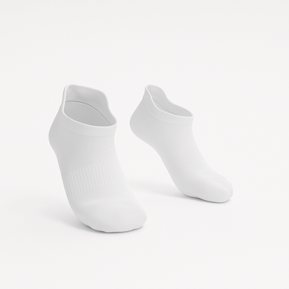 3-Pack Padded Extra-Stretch Ankle Socks - White