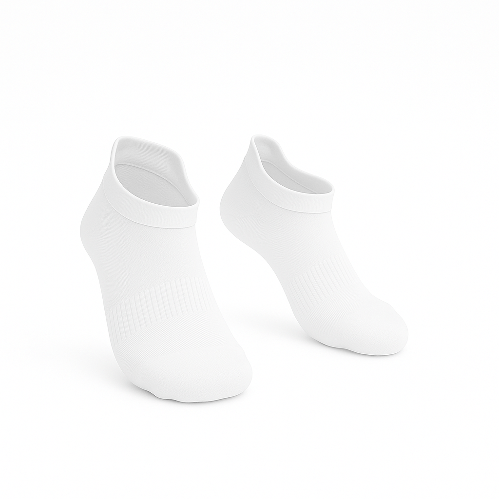 Padded Extra-Stretch Ankle Socks - White