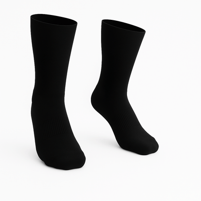 Padded Extra-Stretch Crew Socks - Black