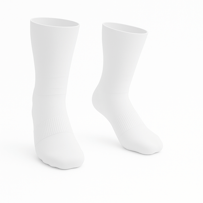 Padded Extra-Stretch Crew Socks - White