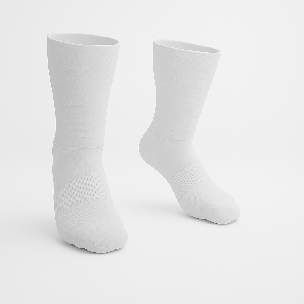 3-Pack Full White Extra-Stretch Crew Socks