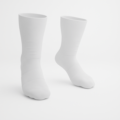 3-Pack Full White Extra-Stretch Crew Socks